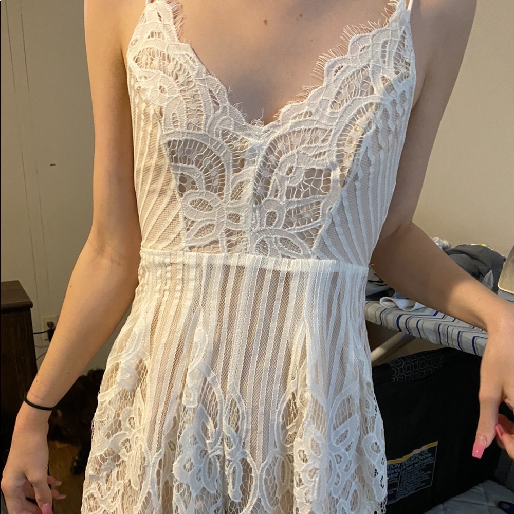 White lace romper